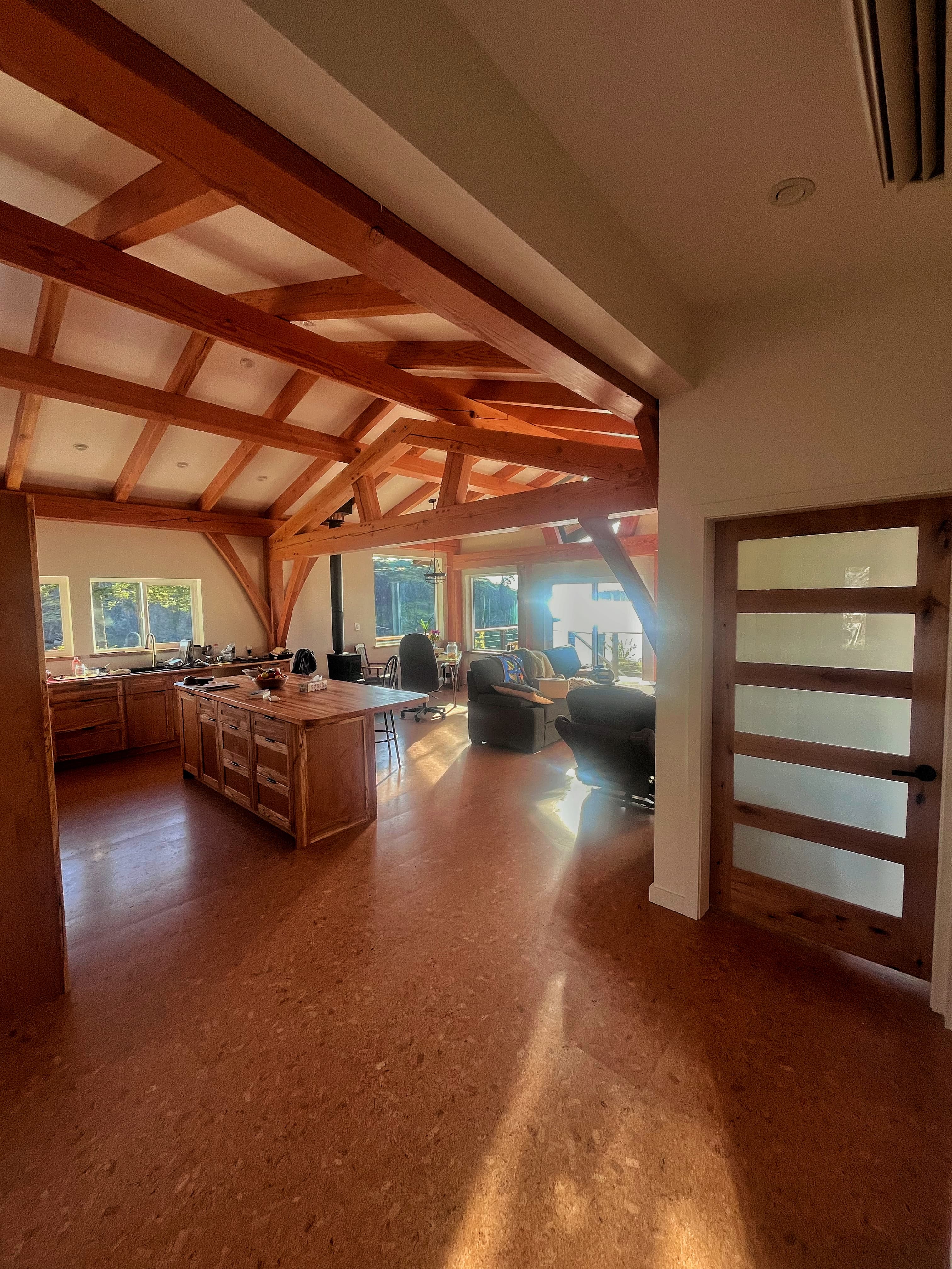 Timber structure with finished exterior